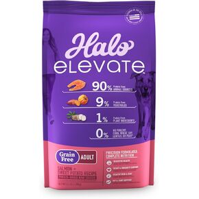 Halo Elevate Dry Dog Food, Grain Free Salmon Recipe, 20lb