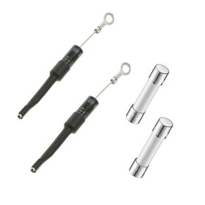 WPR9800486 WP8183507 Microwave High Voltage Diode and Microwave Fuse Set, Replaces for GE Hotpoint Microwave High Voltage Diode and Microwave Fuse Set (V10-20A) (2 Pack)