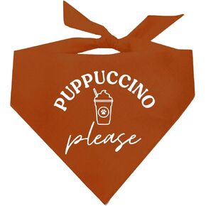 Puppuccino Please Pup Cup Dog Bandana (Dark Green, OS 1114)