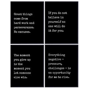Motivational Quotes Posters Set - Gift for Los Angeles LA Lakers, Basketball, Sports Fans, Men, Boys, Teens - Bedroom, Living Room, Office Wall Decor - Inspirational Wall Art Decorations 8x10 prints