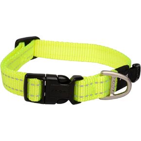 Reflective Dog Collar for Medium Dogs, Adjustable from 12-17 inches, Green