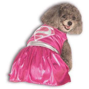 Rubie's DC Heroes and Villains Collection Supergirl Pet Costume, Pink, Medium