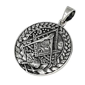 Egyptian Pendant Necklace | Eye of Horus Pendant, Past Master Masonic Symbol Freemacon Compass Pendant