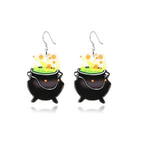 Halloween Earrings Hocus Pocus Earrings Lightweight Cartoon Frog Poison Acrylic Funny Earrings Halloween Witch Earrings for Women Girls Halloween Cosplay Jewelry (Frog)
