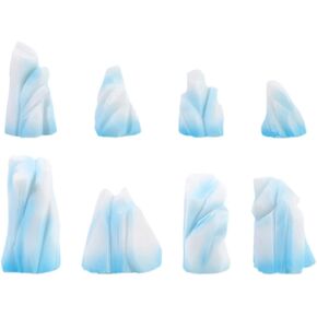UKCOCO Aquarium Snow Mountain Decoration - Safe Resin Underwater Iceberg Ornament Simulation Floeberg Figurine Glacier Landscape Decoration 8pcs