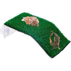 Hermit Crab Ramp, Grass Turtle Ramp Hermit Crab Climbing Ladder Turtle Tank Ramp Hermit Crab Cage Water Pool Accessories with Climbing Ramp for Small and Medium Hermit Crab Habitat