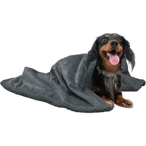 PETHUR Waterproof Dog Blankets for Large Dogs, Large Dog Blanket for Couch Washable, Soft Flannel Pet Blanket, Reversible Furniture Protection, 40"x60", Light Pink
