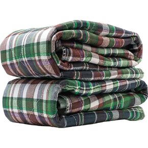 2 Pack - Plaid Waterproof Reusable/Quilted Washable Large Dog/Puppy Training Travel Pee Pads Size 24 x 36