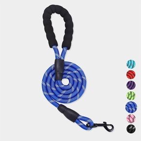 5 FT Long, Heavy Duty Dog Leash with Padded Handles and Highly Reflective Bands for Small, Medium and Large Breed with Swivel Lockable Hook for Walking and Hiking (Green, 5 FT-1/2)