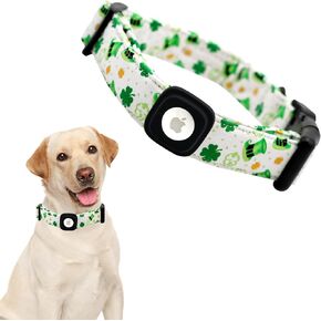 Lionheart Glory Airtag طوق الكلب طوق عيد الحب للكلاب الصغيرة جدًا، قلوب الكلب طوق مع Airtag Hloder Spring Dog طوق شديد التحمل جرو طوق قابل للتعديل