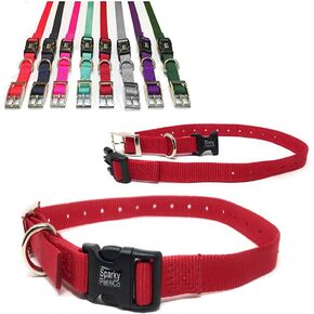 Sparky Pet Co 1" Red Quick Snap Double Buckle Replacement E Collar Dog Strap, RED