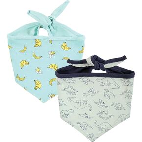 Luvable Friends Dog Reversible Pet Dog and Cat Bandana Bibs 2pk, Space Camo, One Size