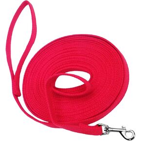 Coastal - Train Right - Cotton Web Dog Training Leash, Red, 5/8" x 15'