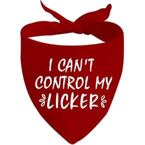 JXGZSO 1 Piece I Can't Control My Licker Dog Bandana Pun Dog Scarf Gift for Dog Owner Funny Dog Bandana (I Cant Control My Licker D)