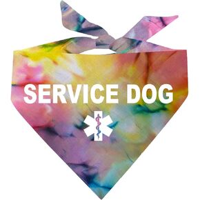 Service Dog Dog Bandana (Red Scrunch, OS 307)