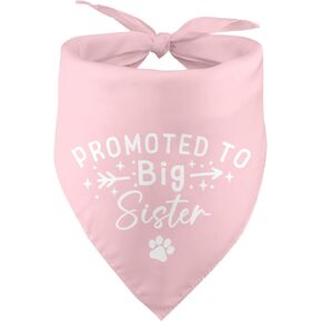 Promoted to Big Sister Dog Bandana Pregnancy Announcement Dog Bandana Baby Announcement Gender Reveal Pink Dog Bandana Photo Prop Pet Scarf Pet Accessories for Dog Lover