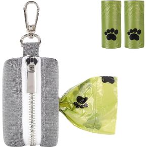 Lionet Paws Cute Dog Poop Bag Holder with Dog Poop Bag for Leash, Cotton Dog Bag Dispenser, Matching Halloween Dog Collar