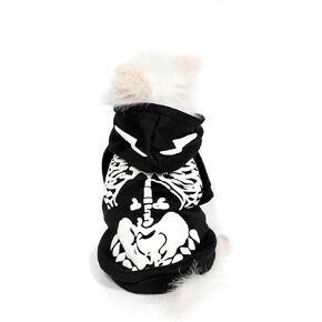 Mogoko Dog Cat Skeleton Costumes, Pet Halloween Cosplay Dress, Funny Skeleton Costume for Dogs