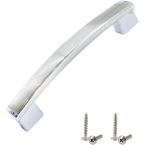 WB15X26821 Microwave Door Handle with Installation Screws Compatible with GE Microwave Oven JVM6175SK2SS JVM7195SK3SS JVM6175SK1SS JVM6175EK2ES JVM7195SK1SS