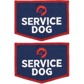 Industrial Puppy Embroidered Service Dog Patch with Hook and Loop Backing and Reflective Lettering - Quality Service Dog Embroidered Patches for Working Dog Harnesses - Set of 2 Service Dog Patches