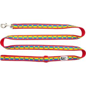 RC Pets 1/2" x 6' Dog Leash, Rainbow Paws