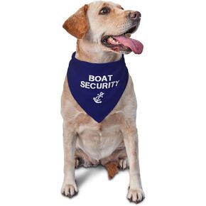 Boat Security Summer Dog Bandana, Reversible Triangle Bibs Pet Scarf, Holiday Party Photography Props (Blue)