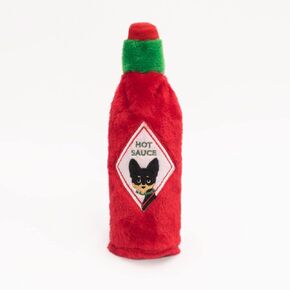 ZippyPaws Hot Sauce Crusherz - Zippy Paws Dog Toy for Large and Small Dogs, Crinkle Dog Toy with No Stuffing, Squeaky Dog Toy Pack of 1, Pupbasco