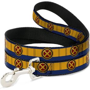 Dog Leash X Men Cyclops Utility Strap Blue Gold Black Red 6 Feet Long 1.0 Inch Wide