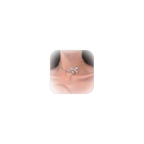 Silver Butterfly Necklaces for Women Rhinestone Choker Necklace Sparkly Colorful Crystal Butterfly Charm Necklace Party Prom Jewelry Gift for Girls