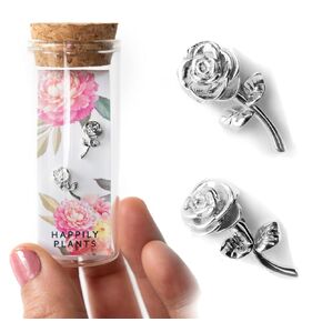 Gold Peony Rose Flower Earring Studs Gift Set, Mother's Day Gift, Women's Rose Flower Gifts, Floral Gifts