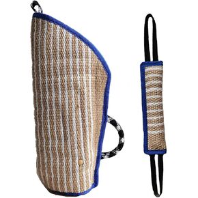 Durable Jute Dog Bite Sleeves+Dog Bite Tug Toy,Suitable for Medium to Large Dogs (Blue) in Saudi Arabia