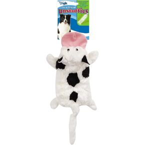 US5460 14 14 Farm Friend Unstuffies Dog Squeak Toy, Small Cow