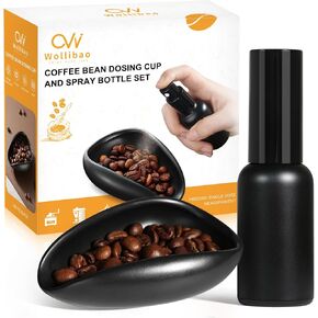Coffee Bean Dosing Cup and RDT Spray Bottle Kit for Breville Barista Espresso Coffee Maker, Ceramic Coffee Dosing Cup and Glass Coffee Spray Bottle Coffee Espresso Accessories Set