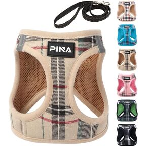 PINA Dog Harness for Small Dogs No Pull, Small Dog Harness and Leash Set, No Choke Breathable Mesh Dog Vest Harness, Lightweight Adjustable Small Medium Dog Harness - Easy to Put On and Take Off