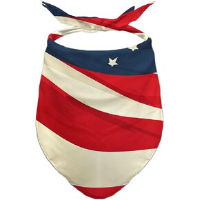 4th of July American Flag Dog Bandanas, Dog Scarf, Accessories for Medium Large Dogs