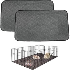 2 Packs Fleece Guinea Pig Cage Liner Washable, Waterproof & Anti Slip Guinea Pig Fleece Cage Liners Super Absorbent Reusable Guinea Pig Bedding Pee Pads Accessories