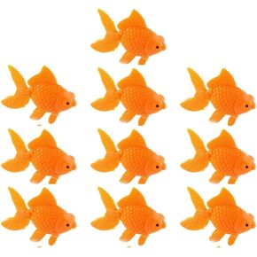 10Pcs Orange Aquarium Fish Bowl Tank Artificial Floating Plastic Decor Goldfish Ornament Fish Tank Decoration Aquarium Décor Thematic Ornaments