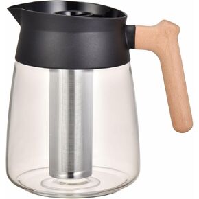 12 Cups Coffee Pot Replacement for Ninja Coffee Machine Wooden Handle with Double Layer Filter Coffee Maker for Coldbrew tea making