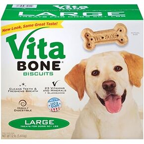 Original Large Dog Biscuits 12-Pound Box with 23 Vitamins and Minerals, Glucosamine and Natural Sources of Omega-3 and 6 Fatty Acids for All Breeds over 50 Pounds