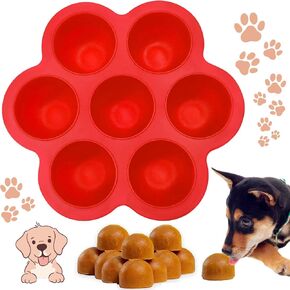 Frozen Dog Treat Mold Small for Pupsicle with Lid,Dog Treats Ice Tray Molds Silicone for Freezing, Freeze Refill Treats for Pupsicle Toy 10-25 lbs