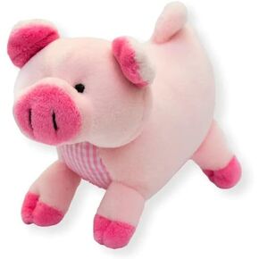 Oscar Newman Pig Farm Friends Pipsqueak Toy, 7-inch Length, Pink