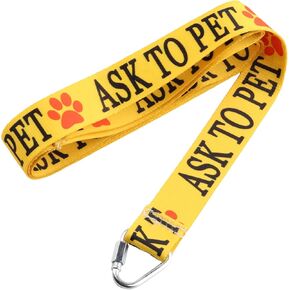 JXGZSO Ask Before Petting/Ask to Pet Nervous Yellow Dog Lead Nervous Shy Rescue Dog Gift (Ask Before Pet Leashes)