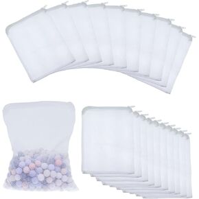 20 قطعة من أكياس وسائط فلتر حوض السمك من مي تينغ، أكياس شبكية رفيعة من النايلون مع سحاب، مقاس 5.9 × 7.8 بوصة (15 × 20 سم) in Kuwait