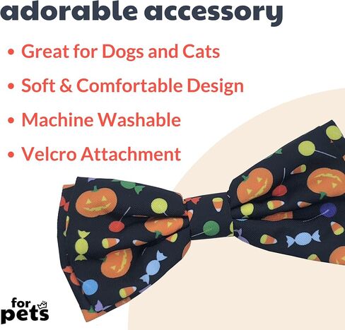 Huxley & Kent Bow Tie for Pets | Candy Corn (Large) | Halloween Bow Tie Collar Attachment | Fun Bow Ties for Dogs & Cats | Cute, Comfortable, and Durable | H&K Bow Tie in Saudi Arabia
