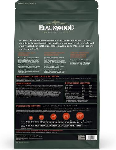 بلاكوود أغذية الحيوانات الأليفة 22277 لجميع مراحل الحياة، النظام الغذائي اليومي، وجبة لحم الضأن ووصفة الأرز البني، 5 رطل. in Kuwait