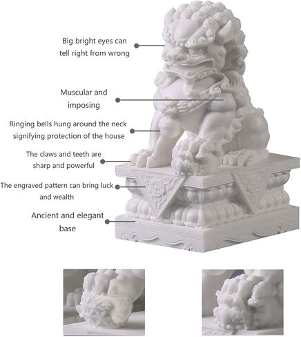 زوج من اثنين صغير الحجم الجارديان الأسود الآسيوية فو فو الكلاب تماثيل حجرية فنغ شوي ديكور خزان الأسماك الزينة حوض السمك الديكور in Kuwait
