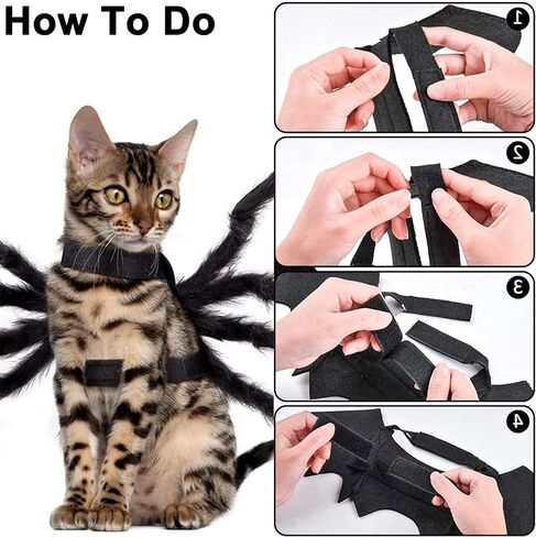 زي العنكبوت للقطط والكلاب لتزيين حفلات الهالوين، أزياء عنكبوت ديكور الهالوين التنكرية للكلاب والقطط الصغيرة، أزياء الجرو لحفلات الأعياد وإكسسوارات الشعر المزخرفة بالفراء in Kuwait