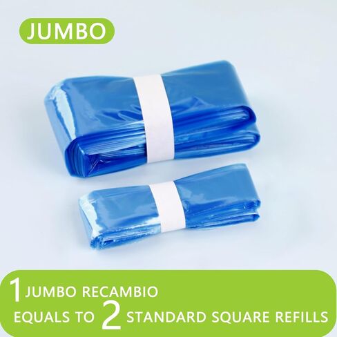 Jumbo 6-Pack 26FT Jumbo Cat Litter Refill Bags Compatible with Litter Cat Genie Standard Pail, Plus and XL+ Pail, XL Pails Cat Litter Bags, with a Disposable cap in Saudi Arabia