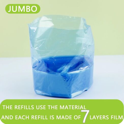 Jumbo 6-Pack 26FT Jumbo Cat Litter Refill Bags Compatible with Litter Cat Genie Standard Pail, Plus and XL+ Pail, XL Pails Cat Litter Bags, with a Disposable cap in Saudi Arabia