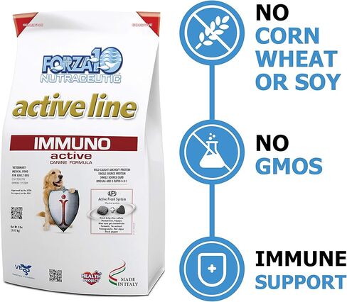Forza10 Active Immuno Support Diet Dry Dog Food, for Adult Dogs, Limited Ingredient Dog Food, 8 Pound Bag in Kuwait